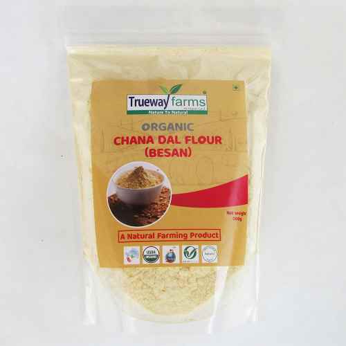 Trueway farms Organic Chana Dal Flour, Trueway farms Organic Besan, Organic Chana Dal Flour, chana dal flour, chana dal aata, organic besan, trueway chana dal aata, organic besan retailer